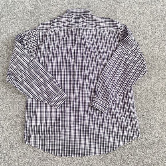Brooks Brothers Non Iron Button Up Shirt Mens Supima Cotton Purple Size XL - Picture 3 of 11